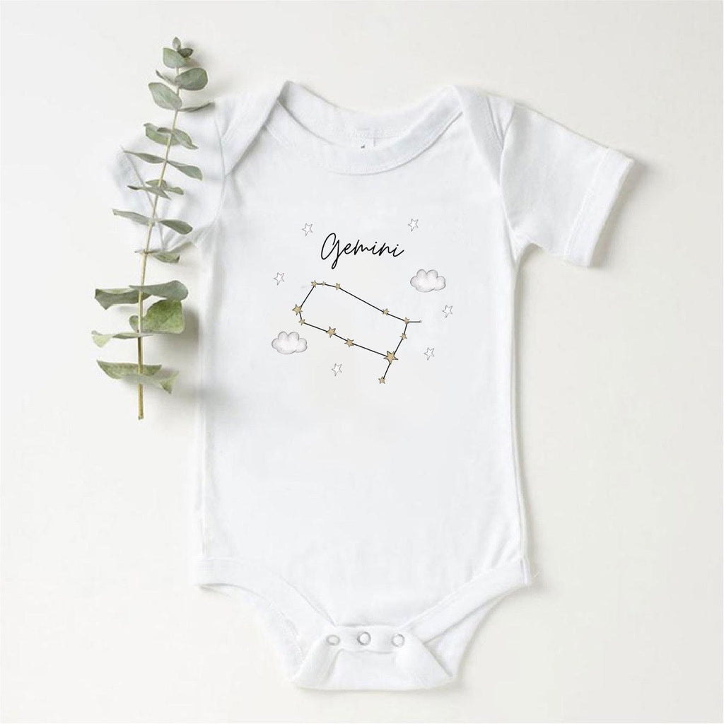 Personalised ‘Name’ Gemini Star Sign Baby Vest - Babbico