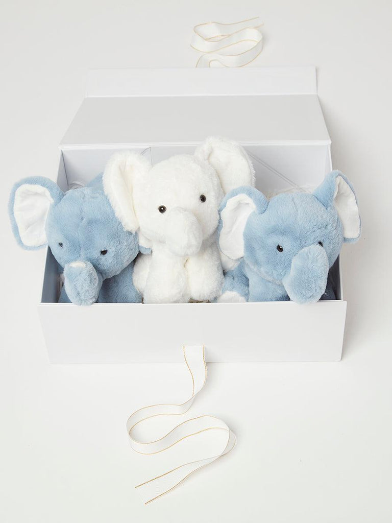 Triplet Baby Gift Set - Eddie & Elba The Elephant Toys - Babbico