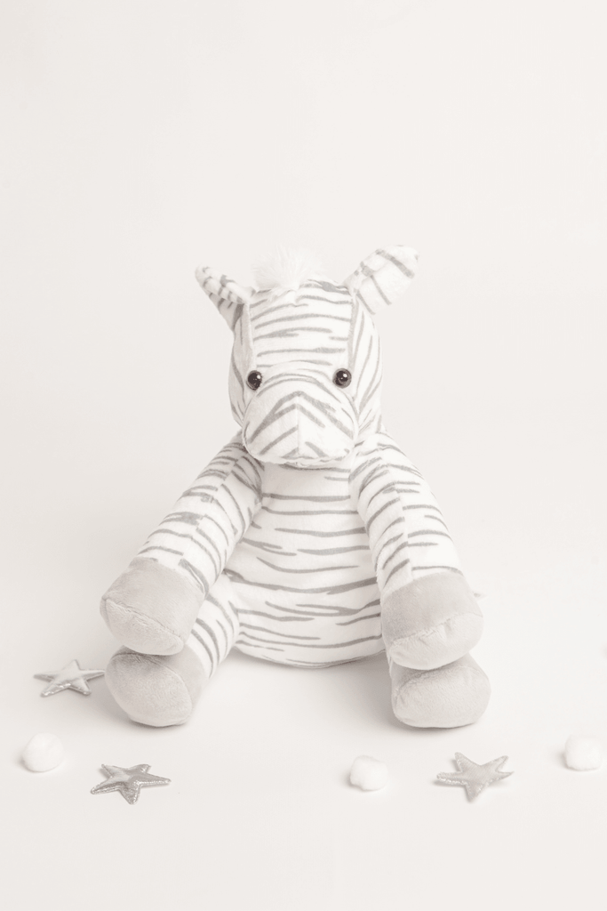Zizi The Zebra Grey & White Soft Plush Toy - Babbico