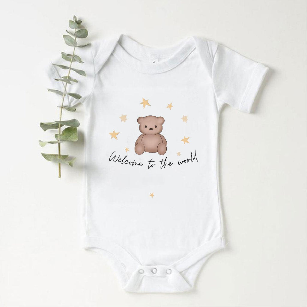 Baby Bear 'Welcome To The World' Baby Vest - Babbico