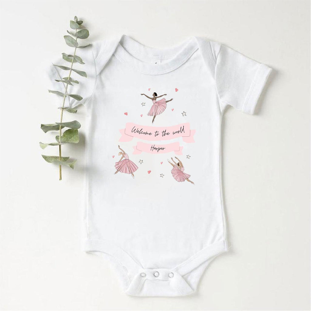 Ballerina 'Welcome To The World' Baby Vest - Babbico