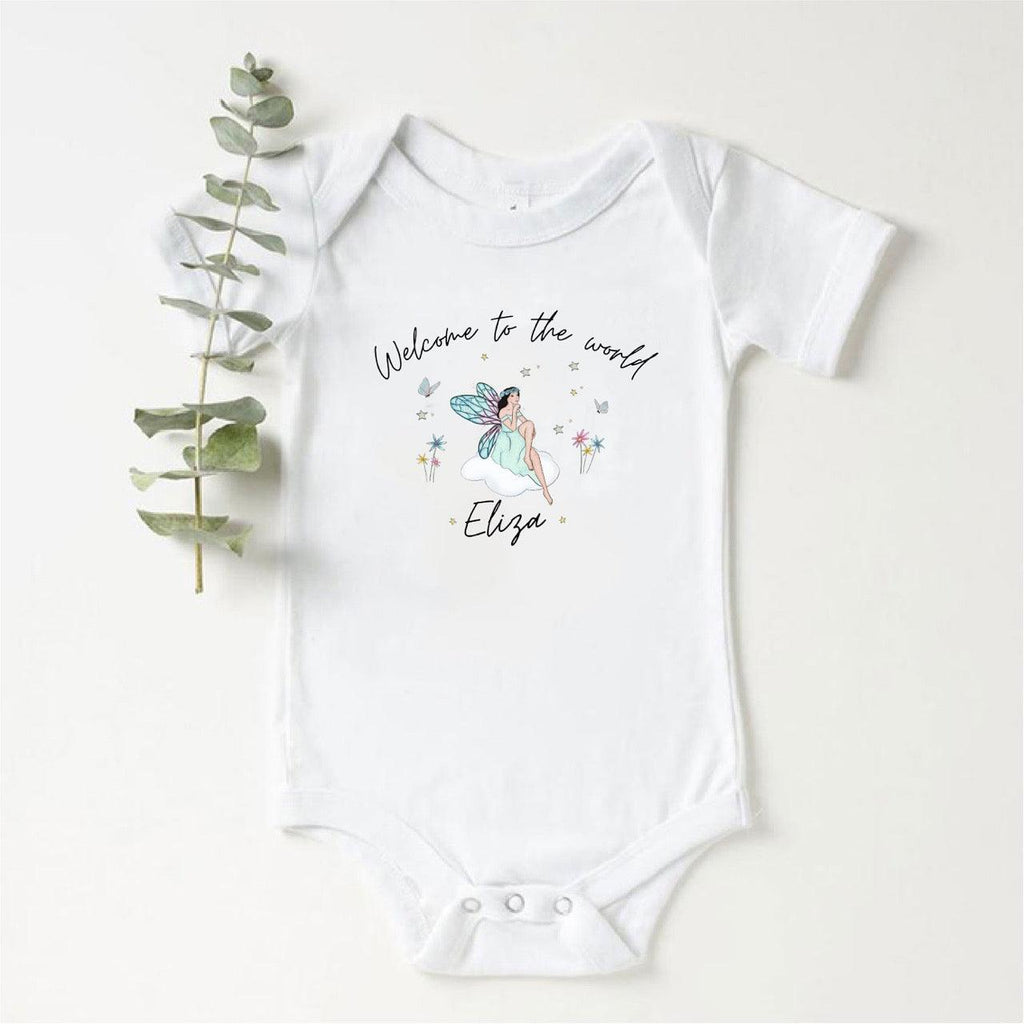 Blue Fairy 'Welcome To The World' Baby Vest - Babbico