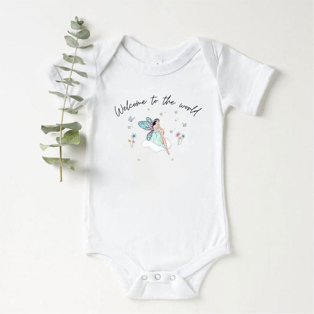 Blue Fairy 'Welcome To The World' Baby Vest - Babbico