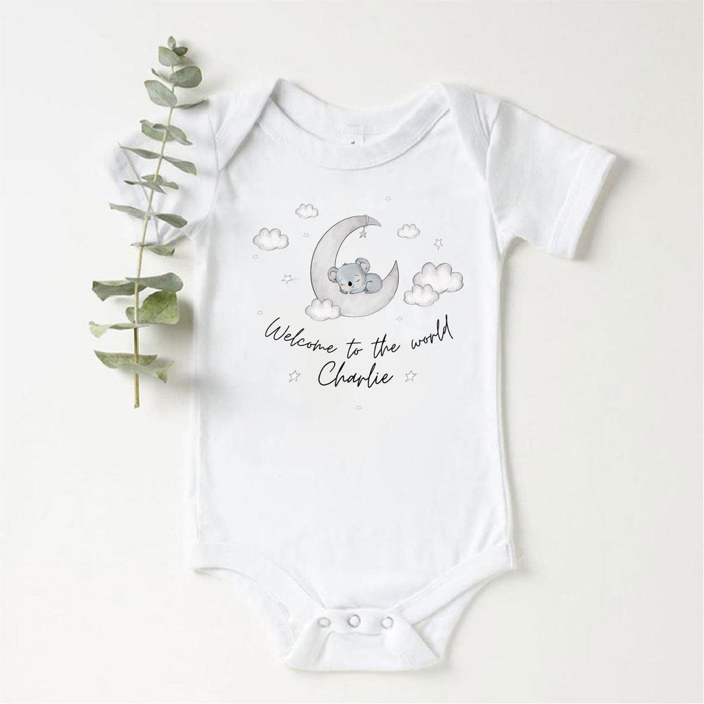 Clouds 'Welcome To The World' Baby Vest - Babbico