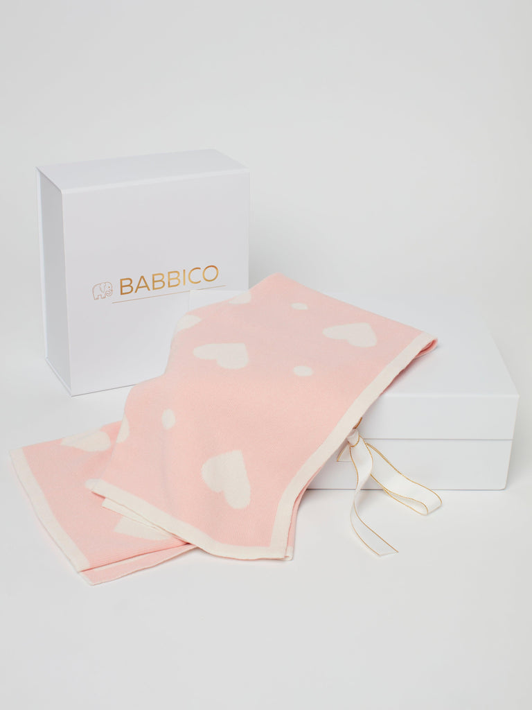 Elba The Elephant Pink & White Toy, Blanket & Comforter Baby Gift Set - Babbico
