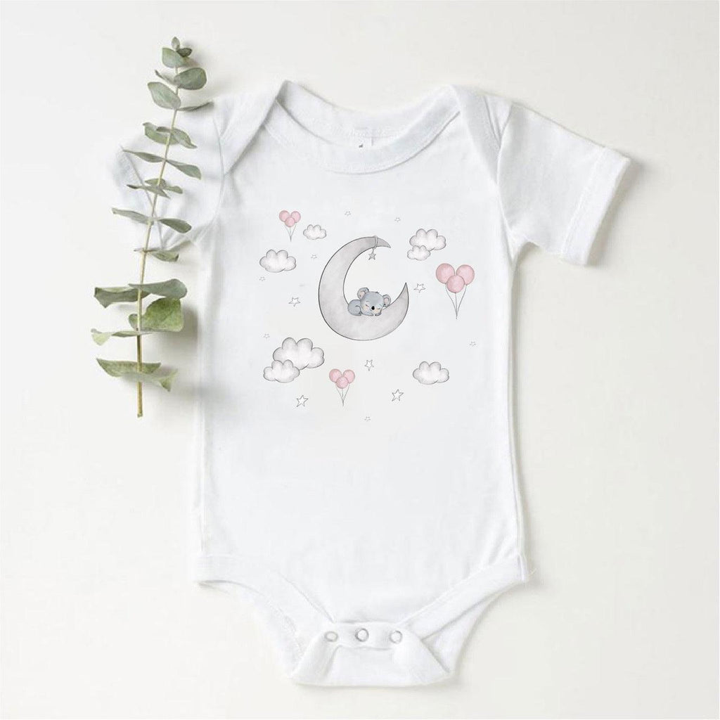 Personalised ‘Name’ Clouds Baby Girl Vest - Babbico