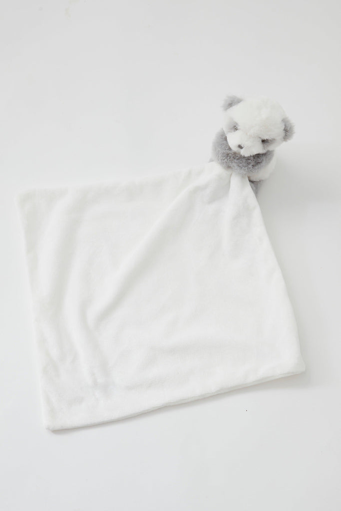 White & Grey Parker The Panda Baby Comforter - Babbico