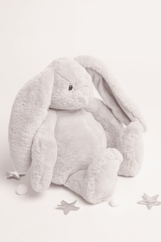 Bertie The Bunny Grey & White Soft Plush Toy - Babbico