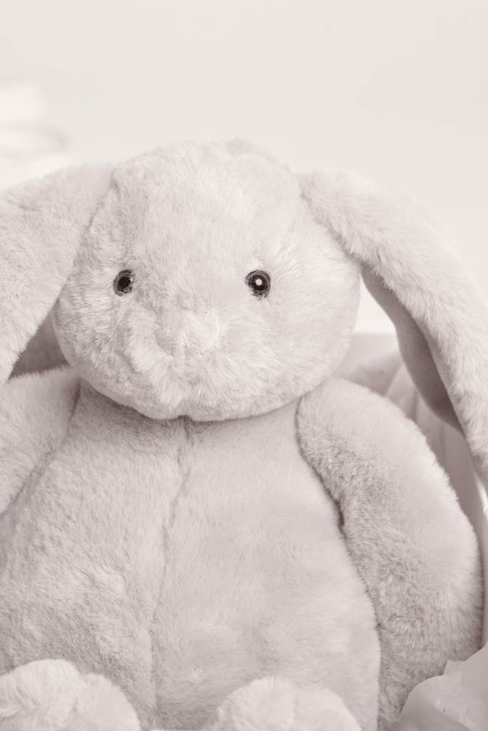 Bertie The Bunny Plush Grey Toy & Star Blanket Baby Gift Set - Babbico