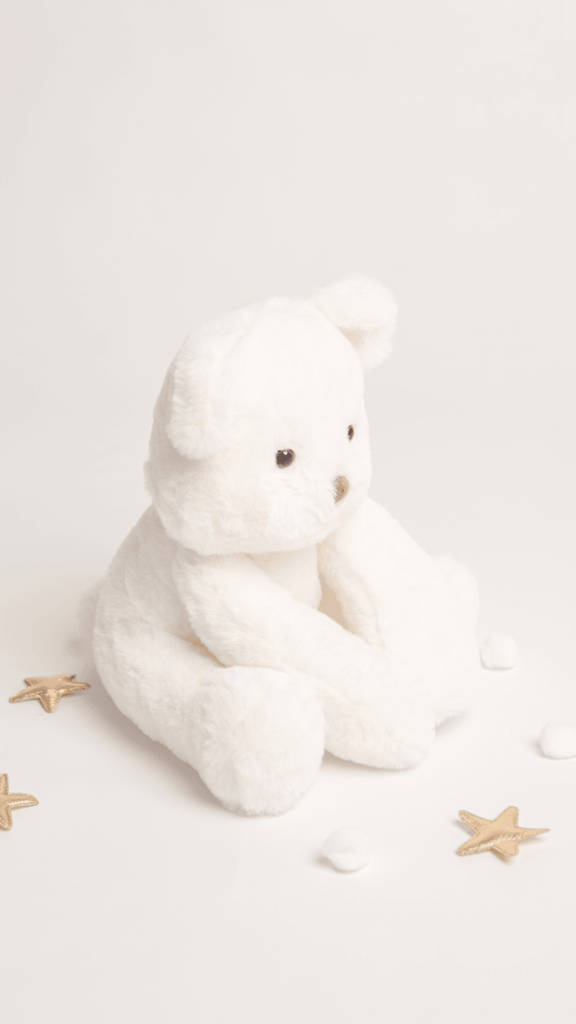 Bo The Bear White Soft Plush Toy - Babbico
