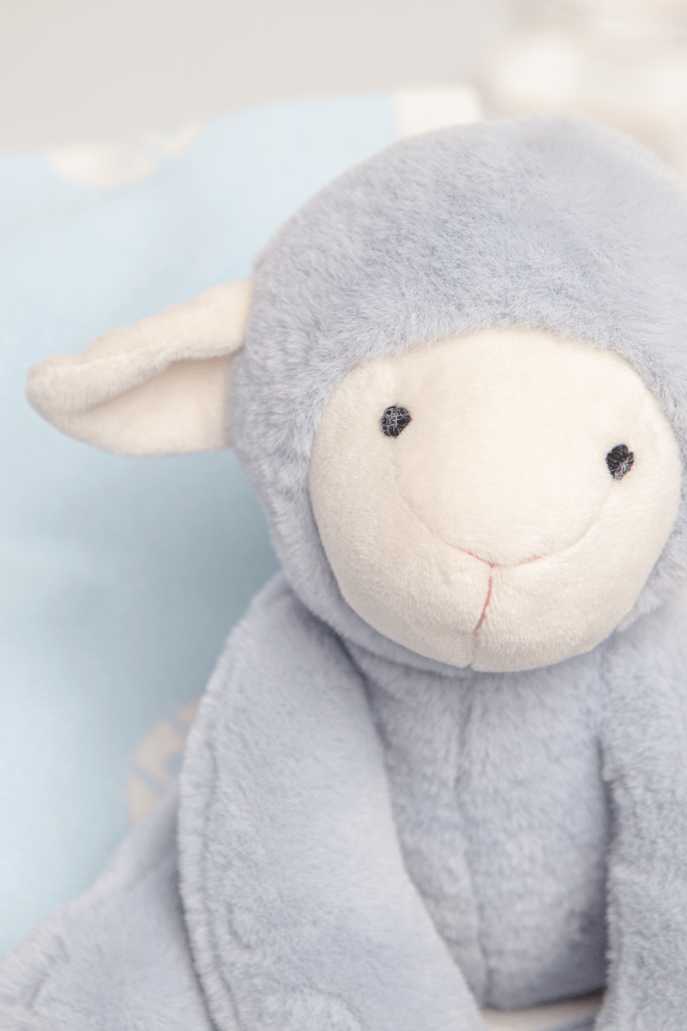 Luca The Lamb Plush Blue Toy Rattle Blanket Baby Gift Set