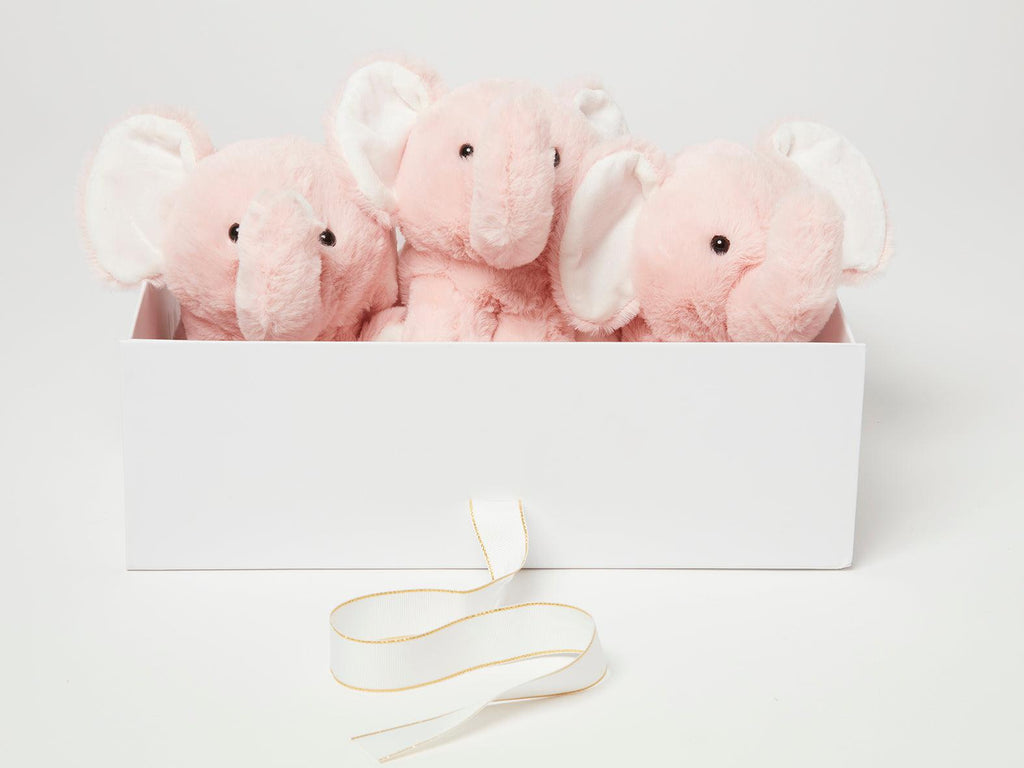 Triplet Baby Girl Gift Set - Evie The Elephant Toys - Babbico