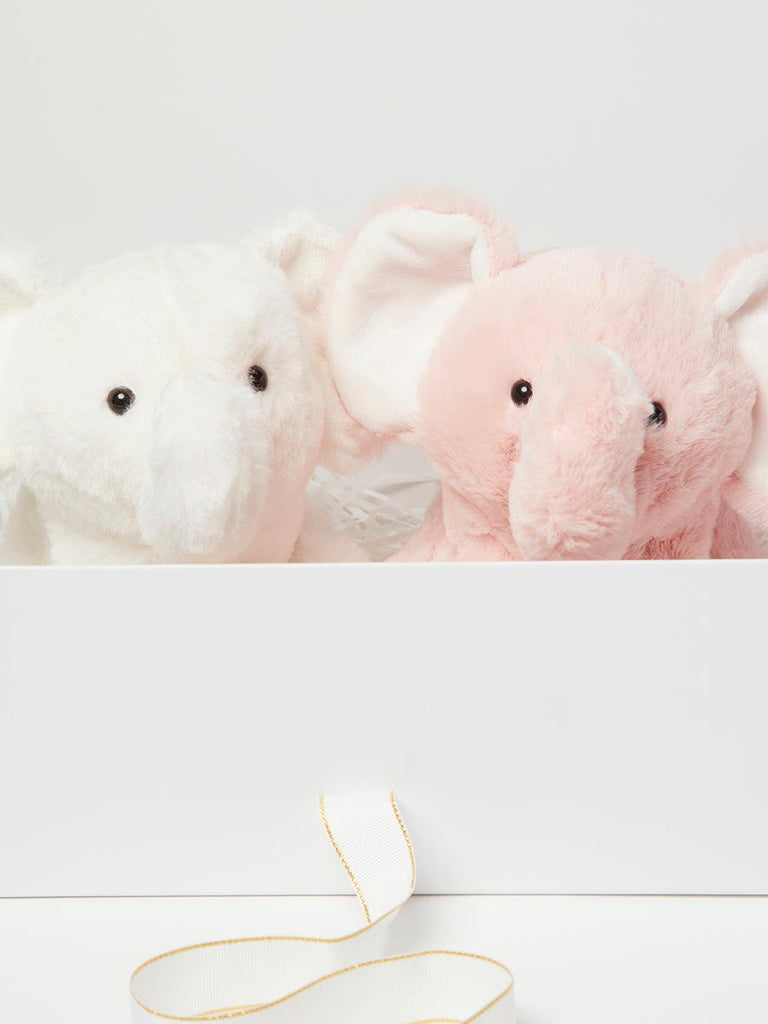 Twin Baby Girl Gift Set - Evie & Elba The Elephant Toys - Babbico