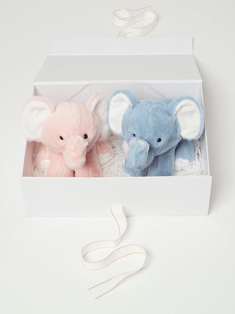 Twin Boy & Girl Gift Set - Evie & Eddie The Elephant Toys - Babbico
