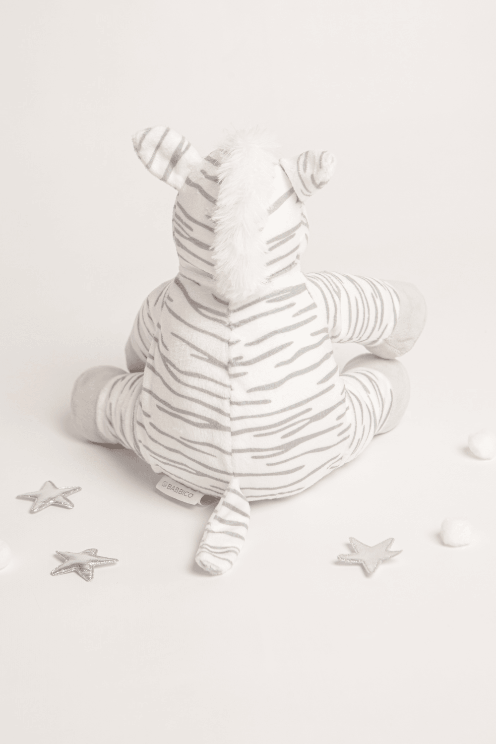 Zizi The Zebra Grey White Soft Plush Toy Babbico